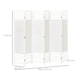 thumbnail of HOMCOM Biombo de 6 Paineis Separador de Ambientes Dobrável 242x170cm Divisória de Habitações de Fibra de Papel  Branco