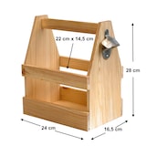 thumbnail of DanDiBo Flaschenträger 6 Flaschen Holz Bierträger mit Flaschenöffner 93945 Männerhandtasche