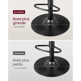 thumbnail of Helloshop26 - Set aus 2 Barhockern höhenverstellbarer PU-Sitz 360° drehbar Küchenstuhl mit Rücken- und Fußstütze grau 12_0007708
