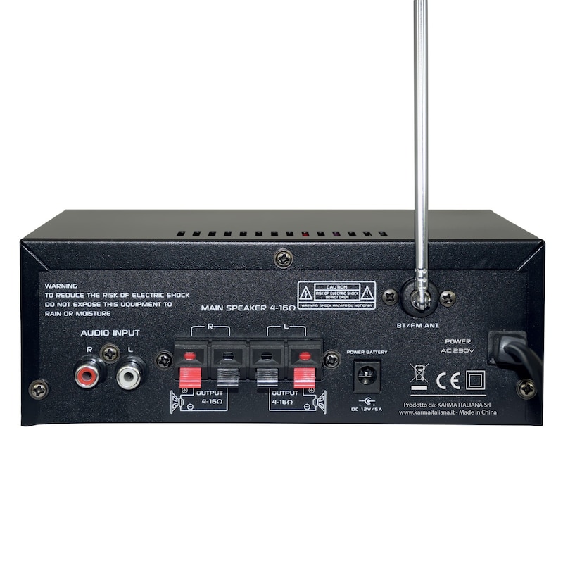 Amplificateur HiFi Karaoké Evidence Acoustics EA-7360-BT - 5.2, Bluetooth, USB, SD, FM, 4x75W + 3x20W - Pour Musique Et Soirées