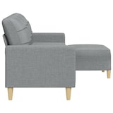 thumbnail of vidaXL 3-Sitzer-Sofa mit Hocker Hellgrau 210 cm Stoff