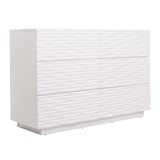 thumbnail of Kommode HWC-M52, Schrank Sideboard, 3D-Design Schubladen Push-to-open, 81x120x42cm Hochglanz weiß