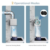 thumbnail of CIARRA onderbouw afzuigkap, inbouw afzuigkap 460 m³/u 52cm Touchbediening & handgebarenbediening, afvoerlucht & recirculatie VM5931B