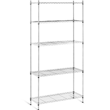 Royal Catering - Opbergrek metaal - 35 x 90 x 180 cm - 150 kg - grijs