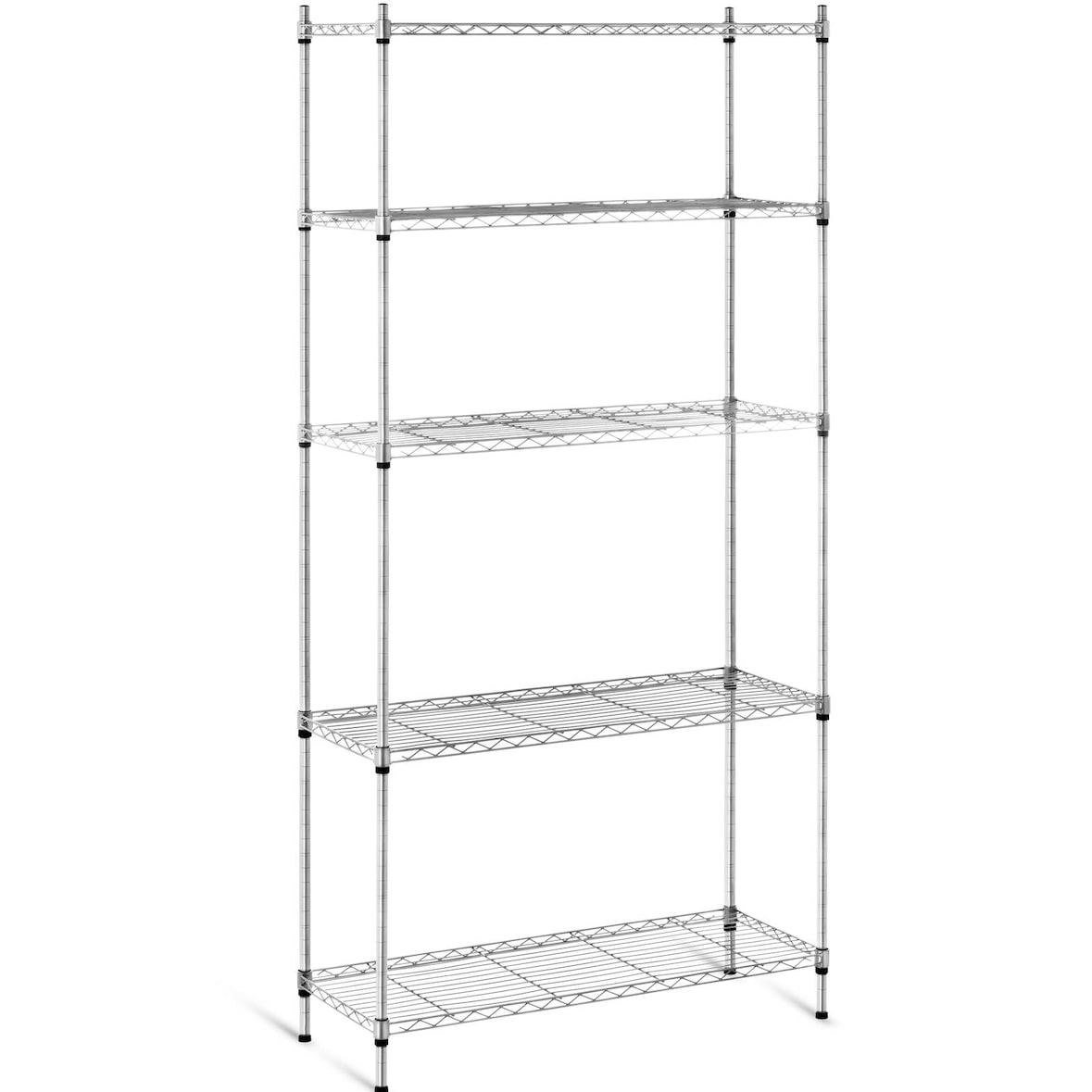 Royal Catering Estantería de metal - 35 x 90 x 180 cm - negra