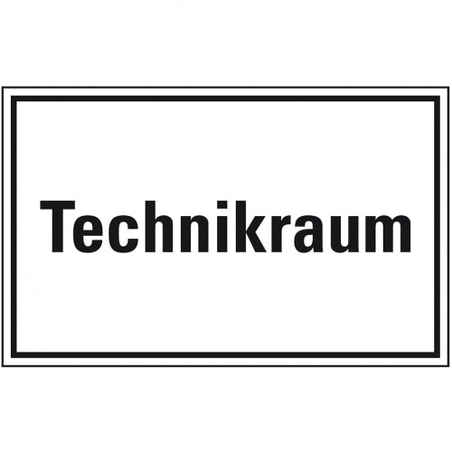 Schild I Hinweisschild Technikraum, Kunststoff, 300x200mm