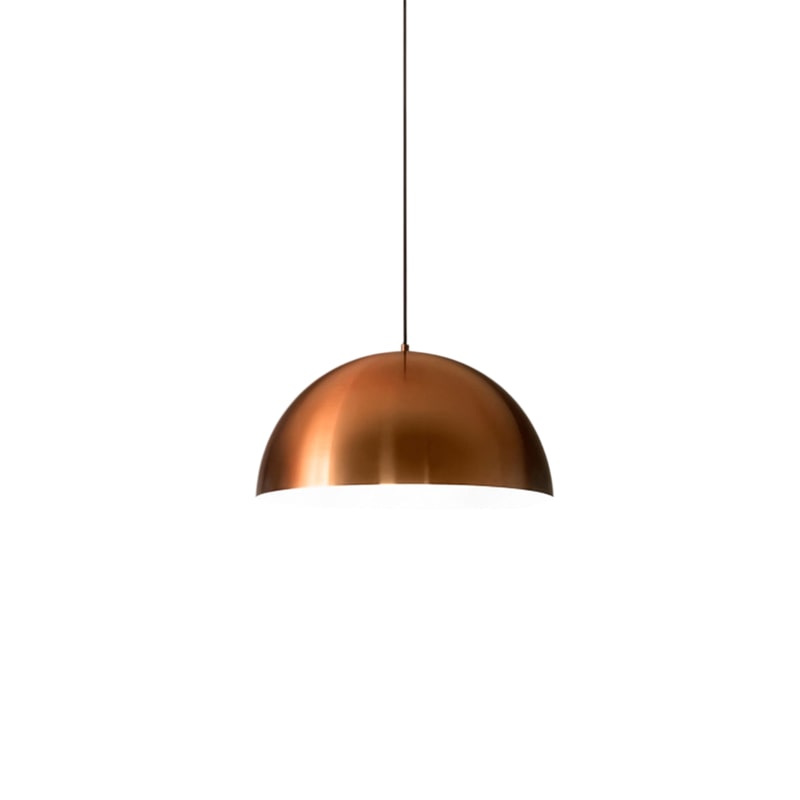 Bonella - Koperen hanglamp 1XE27 max 1X60W IP20 - Plafondlamp met modern aluminium design - E27 fitting