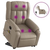 thumbnail of vidaXL Massagesessel mit Aufstehhilfe Elektrisch Cappuccino Kunstleder