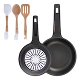thumbnail of BERGNER - Juego de sartenes Ø20/24cm en Aluminio Fundido Apto para inducción con Juego de 3 Utensilios de Cocina en Silicona y Madera