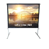thumbnail of KIMEX - Ecran de projection valise 3,05 x 1,72m - Format 16:9 - Toile Avant