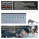 thumbnail of Primewire USB 3.2 Gen2 Hub, 7 Port Verteiler aktiv mit Netzteil, 10 Gbit/s