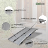 thumbnail of TRUTZHOLM Rollstuhlrampe klappbar 152 cm Traglast 272 kg Alu geriffelt Auffahrrampe Kofferrampe