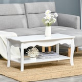 thumbnail of HOMCOM Tavolino da Salotto Arte Povera in Legno Bianco Lucido