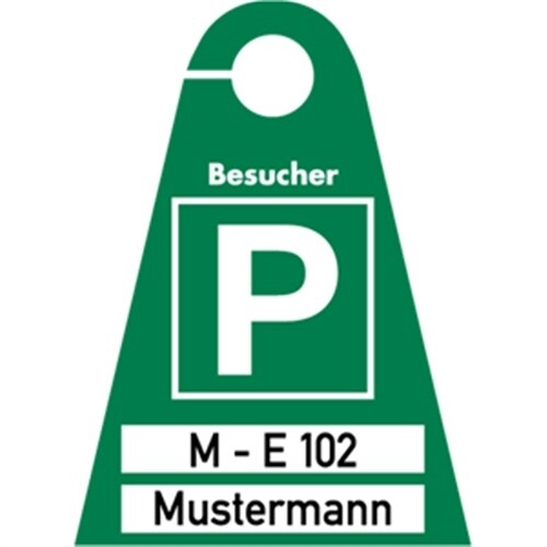 Schild Besucherausweis blanko zur Selbstbeschriftung, Kunststoff transparent,120x165 mm