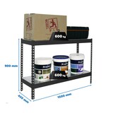 thumbnail of Simon Rack Estanteria Industrial, 900x1500x450 mm, 600 kg de Punto Flexión, 2 Estantes, Antracita/Galvanizado - SimonTaller