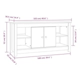 thumbnail of vidaXL TV-Schrank Schwarz 103x36,5x52 cm Massivholz Kiefer