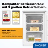 thumbnail of Exquisit Gefrierschrank GS80-031E weiss | Nutzinhalt: 86 L | 4-Sterne-Gefrieren | Türanschlag wechselbar | Standgerät