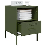 thumbnail of Tables de chevet 2 pcs vert olive 36x39x50,5 cm acier – Modèle Jasmin