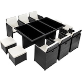 thumbnail of tectake Aluminium Rattan Sitzgruppe New York inkl. Schutzhülle 6+4+1 Aluminium Material Farbe Schwarz