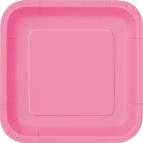 14 eckige Teller pink