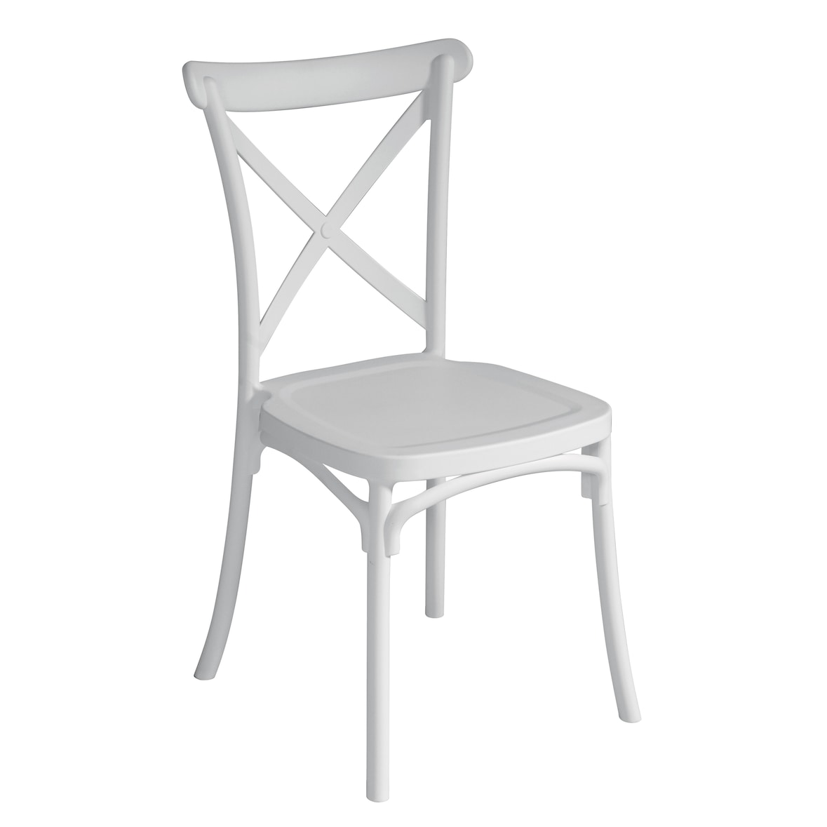 sedia in polipropilene,misura 43x43x90,impilabile,colore bianca