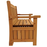 thumbnail of Gartenbank HWC-L68 mit Stauraum, Truhenbank Sitzbank Staufach Aufbewahrung, Outdoor Tanne Holz FSC® 114cm, braun