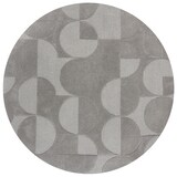thumbnail of Eleganter Wollteppich `Deben Noah` -, Rutschfest. Farbe: Grau, 160x160 cm | Kadima Design