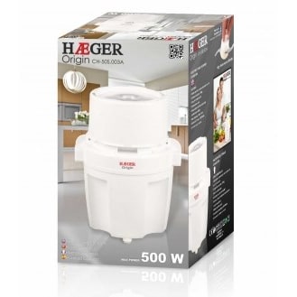 Haeger Ch-50S.003A 500W Blanco Picadora Eléctrica De Alimentos