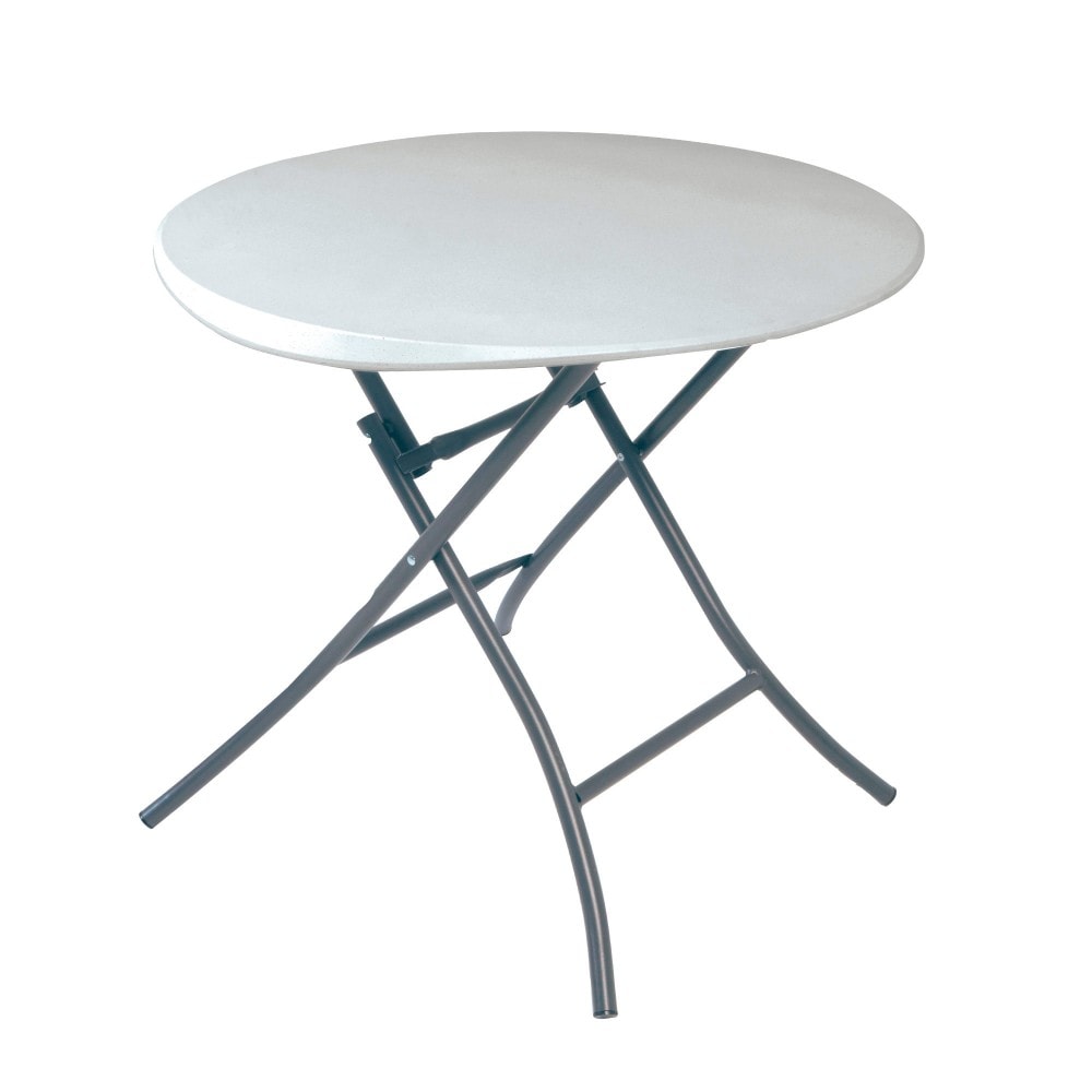 Mesa auxiliar plegable redonda blanco Lifetime Ø84 x 74 cm