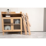 thumbnail of Klappstuhl Set aus Holz 2er Pack Khaki 77x61x48 cm gepolsterter Sitz mit Samtbezug und Rückenlehne 110 Grad Rückenkomfort faltbar sofort einsatzbereit