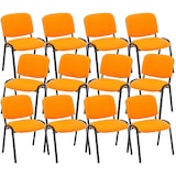 thumbnail of 12x Stapelbare Eetkamerstoel Ken Stof oranje