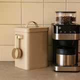 thumbnail of Relaxdays Metallbox, 6,5 L Aufbewahrungsbox mit Dosierhilfe, Tierfutter & Kaffee, luftdicht, Waschpulverdose, beige