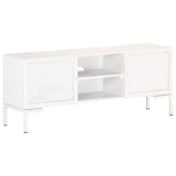 thumbnail of vidaXL TV-Schrank Weiß 115x30x46 cm Massivholz Mango