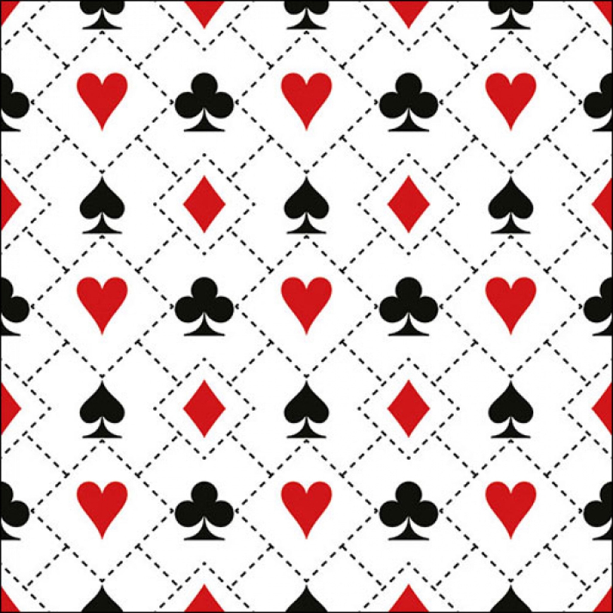 Ambiente 20 Servietten Papier 33x33cm 3-lagig - hochwertige Einweg Papierservietten Spielkarten Symbol Muster Partyservietten Spielabend Pokerabend