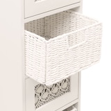 thumbnail of Cómoda HWC-O75, cajonera, 4 cajones cesta cajones madera melamina 82x30x30cm ~ blanco-natural
