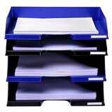 thumbnail of EXACOMPTA Vaschetta portacorrispondenza in orizzontale Combo Maxi 11214D, in PS, (PxlxAlt) 25,5x36,5x10,3 cm, capacità 750 fogli, Nero. Conf.da 4 pz.