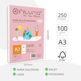thumbnail of Paquete de folios A3 100gr 250 Hojas, Papel Multifuncional para Uso Escolar y Entornos Laborales. Ideal con Impresoras y Fotocopiadoras - Ofituria