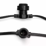 thumbnail of Guirlande 50 mètres guinguette IP65 50 ampoules G45 LED plastique 1W blanc chaud 2700K câble noir prolongeable