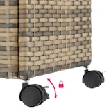 thumbnail of tectake Caja portaobjetos Kuusamo, de ratán, con estructura de aluminio y ruedas  Natural/Gris Oscuro