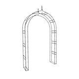 thumbnail of Relaxdays Rosenbogen mit Spitze, HxBxT:242x138x35,5cm, Metall, Rankhilfe für Kletterrosen/Clematis, schwarz