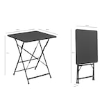 thumbnail of METRO PROFESSIONAL Bistroset klappbar Trigo, 3-tlg., Stahl, 1 Esstisch, 2 Stühle, dunkelgrau