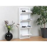 thumbnail of Pisa Schuhschrank mit 4 Klappen/ Türen in Metall weiss. Fertig montiert geliefert.