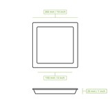 thumbnail of BIOZOYG 500 Stück Einwegteller quadratisch 16x16cm Bio Geschirr Zuckerrohr Teller stabil biologisch abbaubar kompostierbar Bagasse Einwegteller