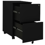 thumbnail of vidaXL Aktenschrank mit Rollen Schwarz 39x45x67 cm Stahl