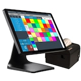 thumbnail of Kassensystem mit 2x 22" Selbst Bedienungs Terminal mit Standfuß  für Gastronomie, Schnellgastroniomie, SB-Kiosk, SB-Terminal