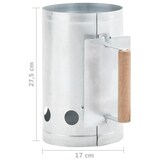 thumbnail of vidaXL Anzündkamin für Holzkohlegrill Verzinkter Stahl