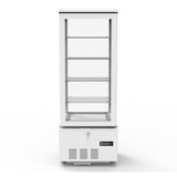 thumbnail of Vitrina refrigerada con 1 puerta, 4 estantes, acero inoxidable/cristal, 115.4x43.4x39.8 cm, refrigeración por aire, 92L, blanca, TOPLINE 10587 Vaiotec