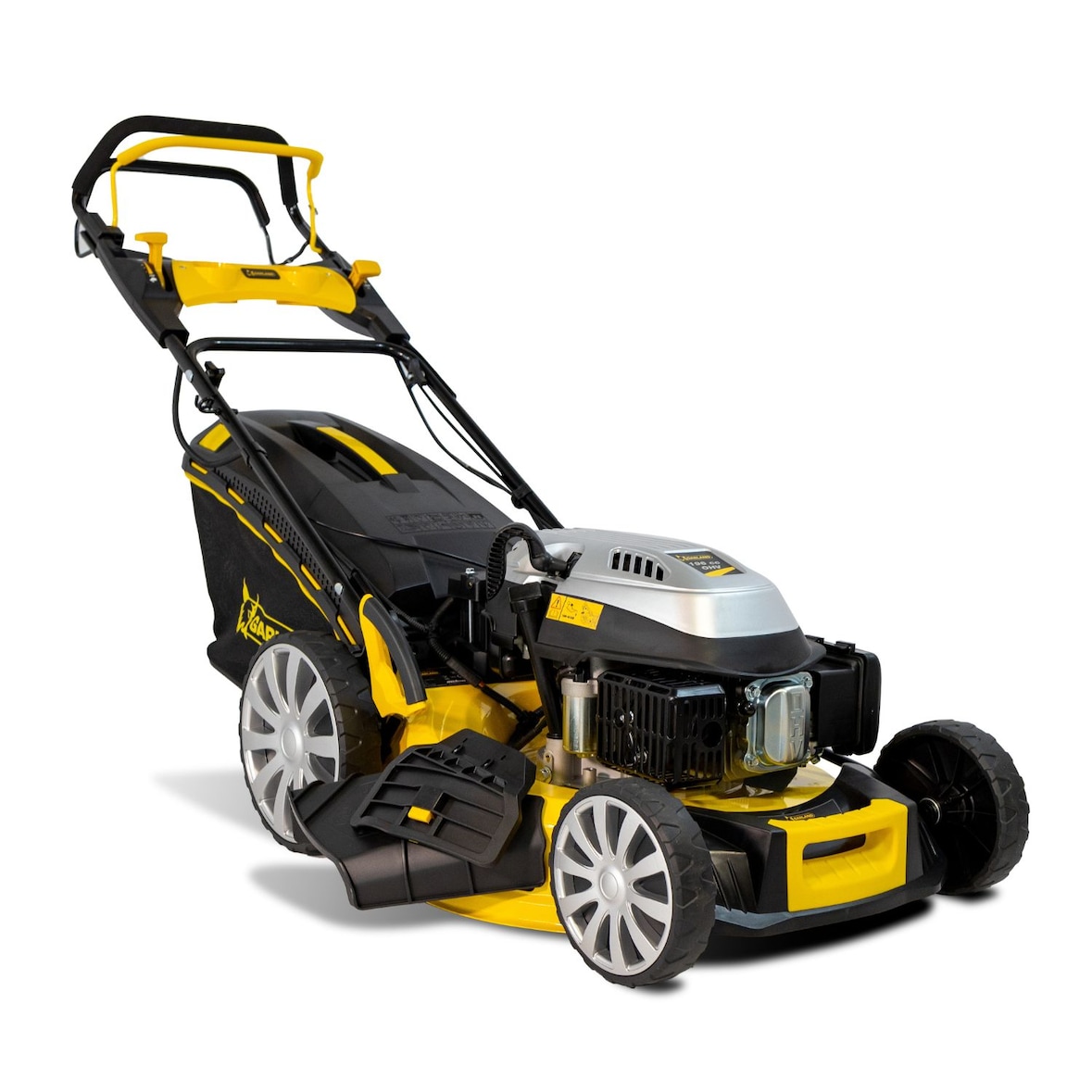 GARLAND SIOUX 1255ZSG-V23 - Cortacésped de gasolina con motor de 4 tiempos OHV de 196 c.c. con arranque manual. Ideal para jardines de hasta 1.750 m2