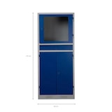 thumbnail of PROREGAL Industrie-PC-Schrank BEAR auf Rollen | HxBxT 170x68x60cm | Grau-Blau