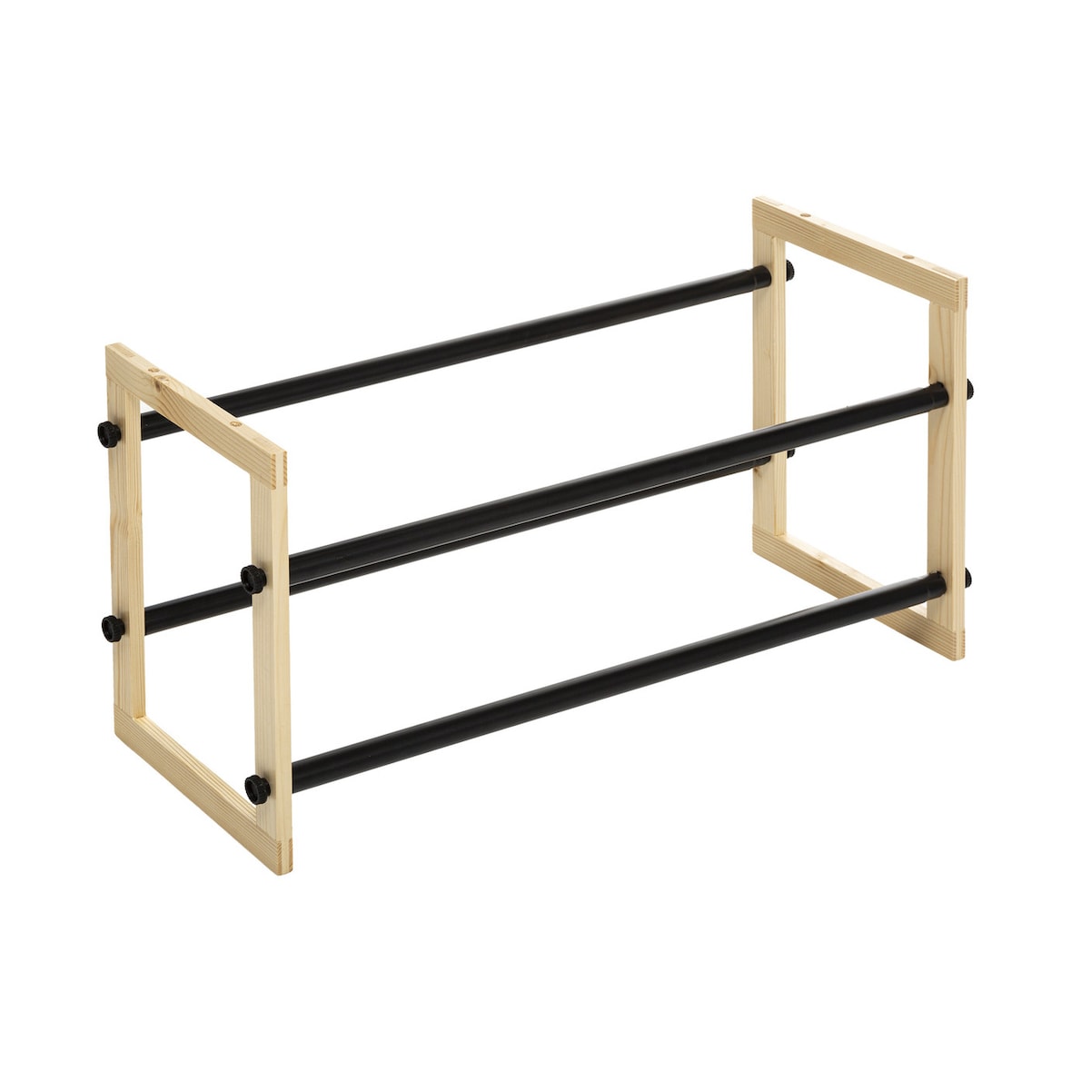 FIVE Ausziehbares Schuhregal für 12 Paare in Schwarz